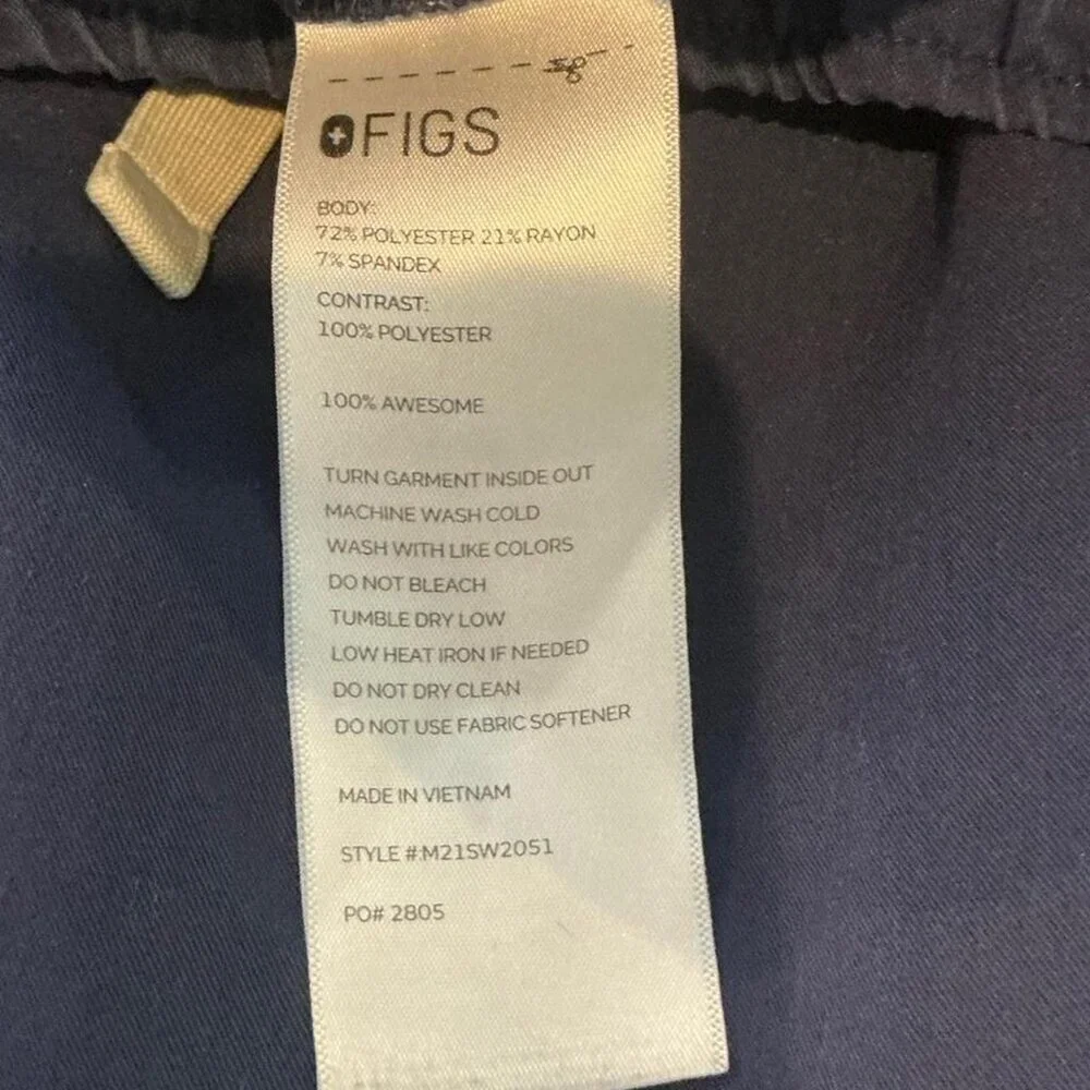 FIGS Tansen‎ men’s jogger scrub pants Medium navy blue